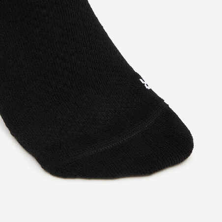 Ilgos kojinės „Decathlon Héritage“ su logotipu, 2 poros, baltos, juodos