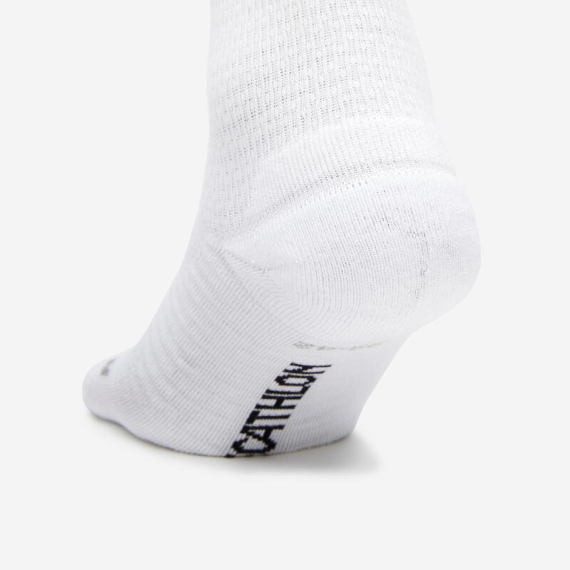 Chaussettes hautes logo Decathlon Héritage - lot de 2 paires Blanche et Noire