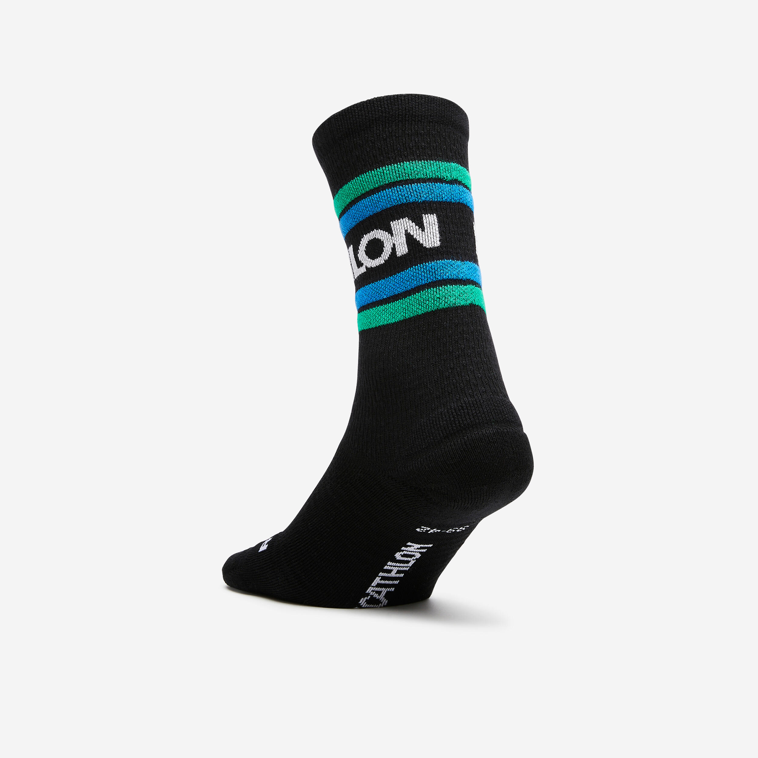 Chaussettes hautes logo Decathlon Héritage - lot de 2 paires Blanche et Noire 5/9
