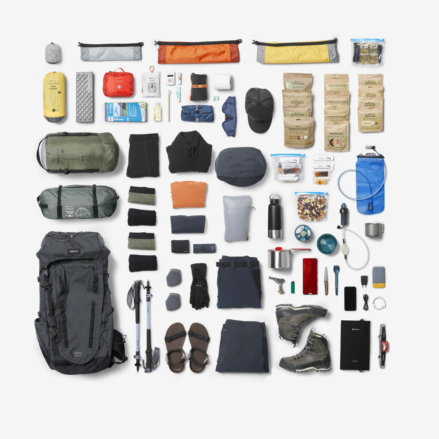 packing a hiking backpack