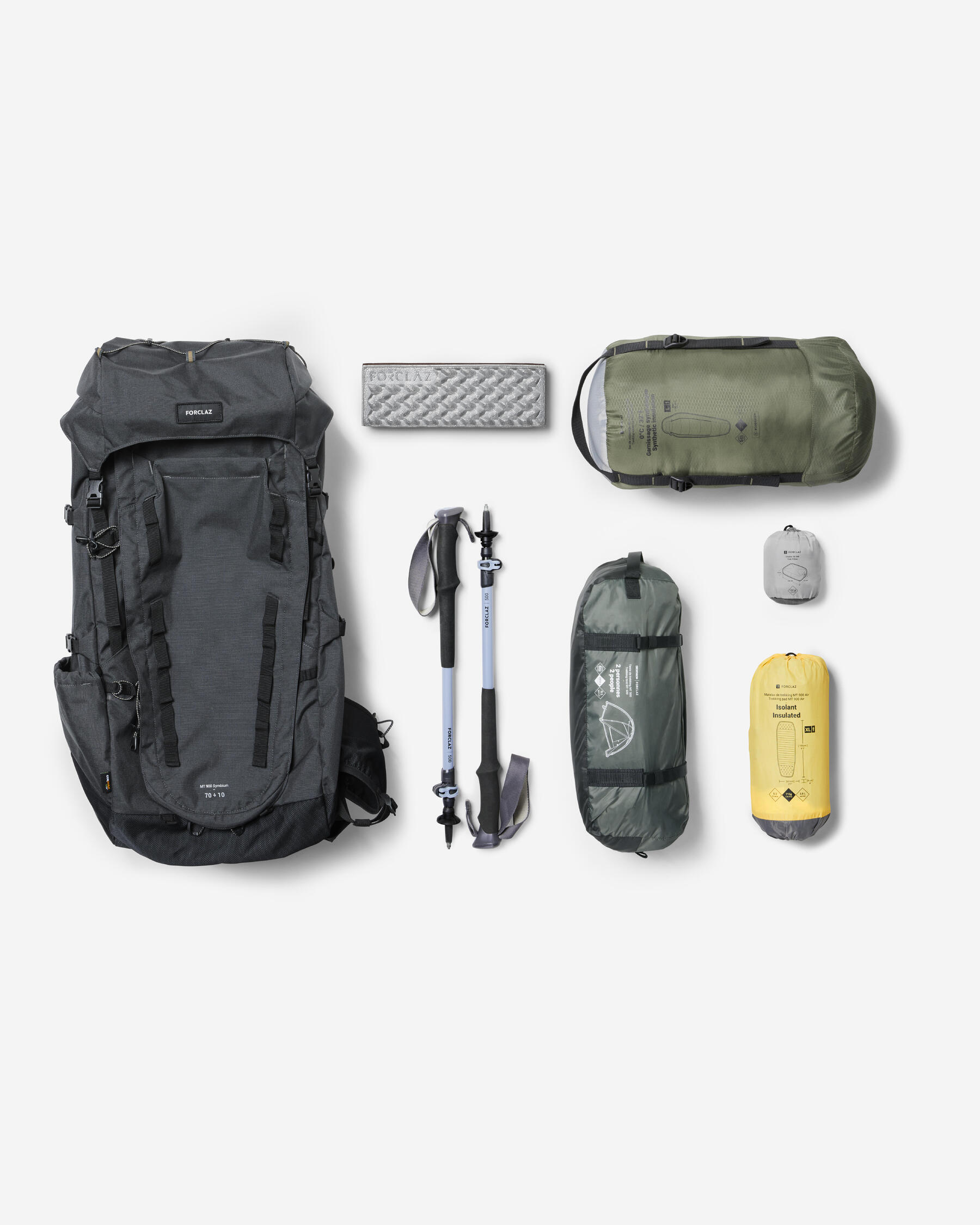 Trekking tent and essentials