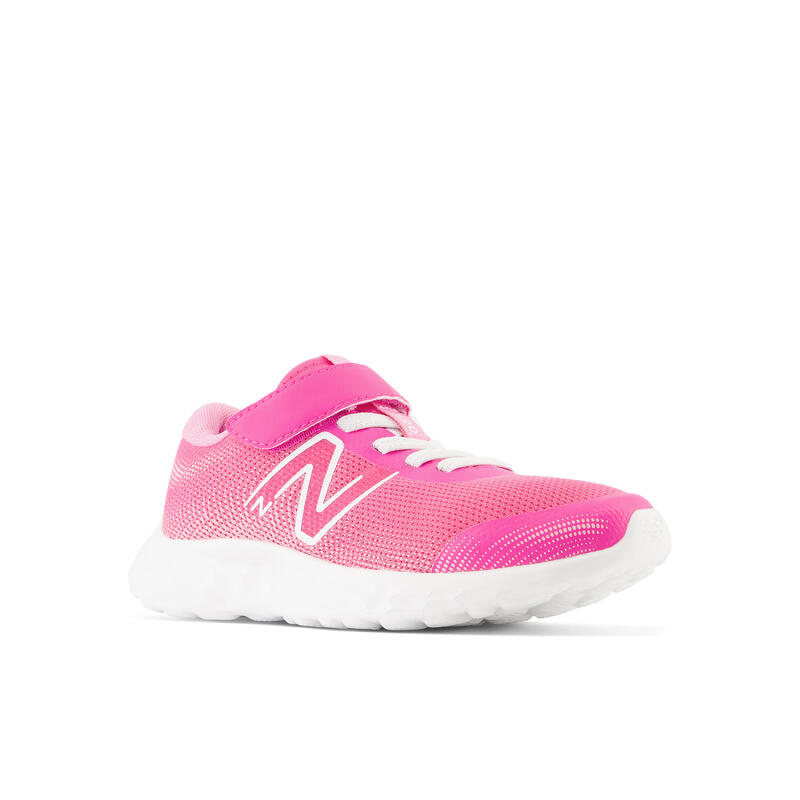 Sneakers New Balance bambina 520 V8 con strap e lacci elastici rosa