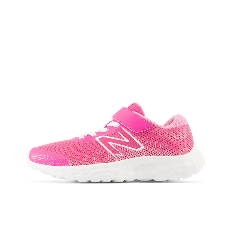 Sneakers New Balance bambina 520 V8 con strap e lacci elastici rosa