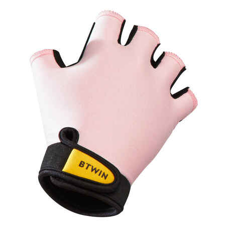 Kids' Cycling Fingerless Gloves - Pink