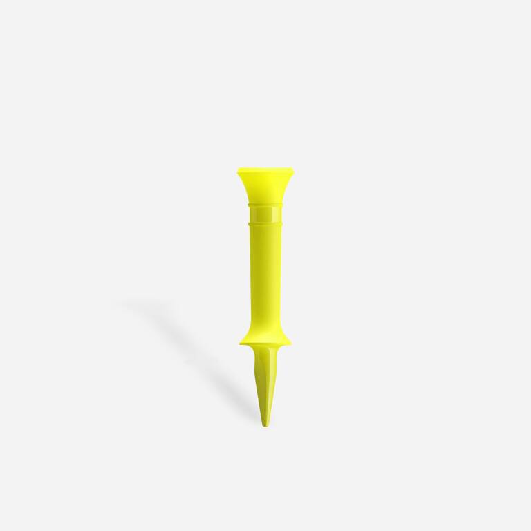 Golf plastic step tees x10 40 mm - INESIS yellow