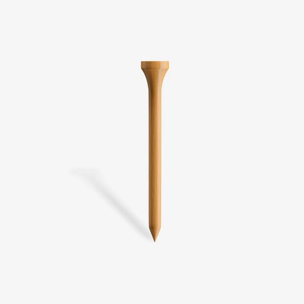 Pack of natural bamboo golf tees