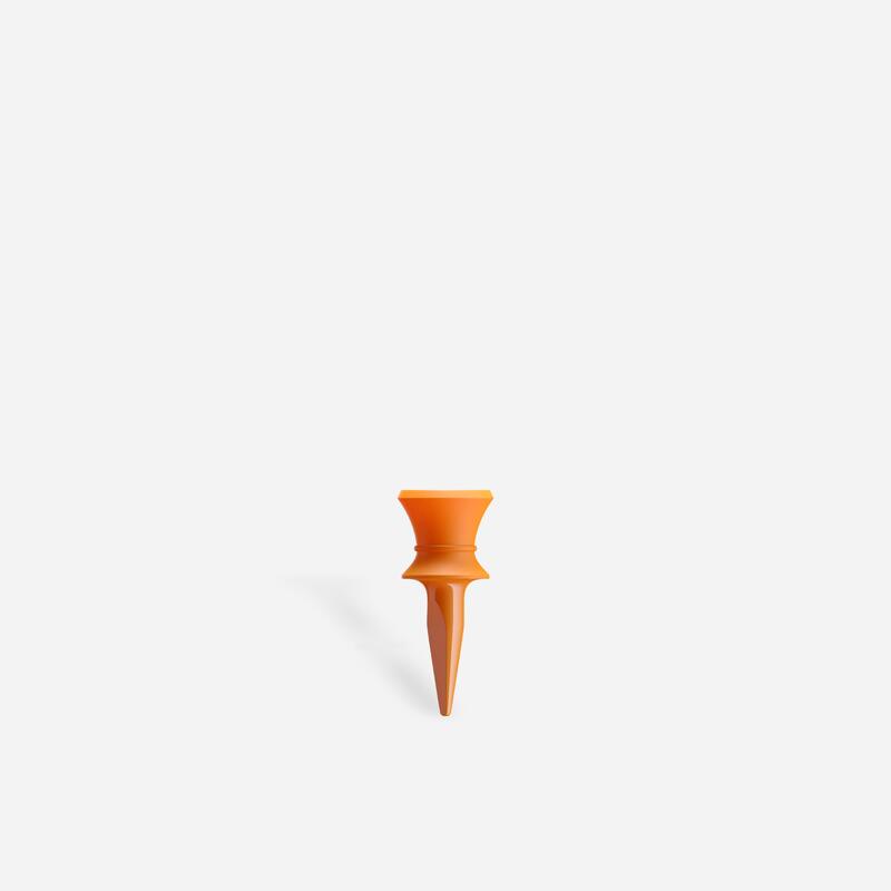 Tees golf x10 plástico com patamar 12mm - INESIS laranja