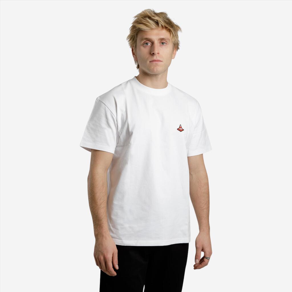 Majica kratkih rukava za skateboarding TS500 bijela