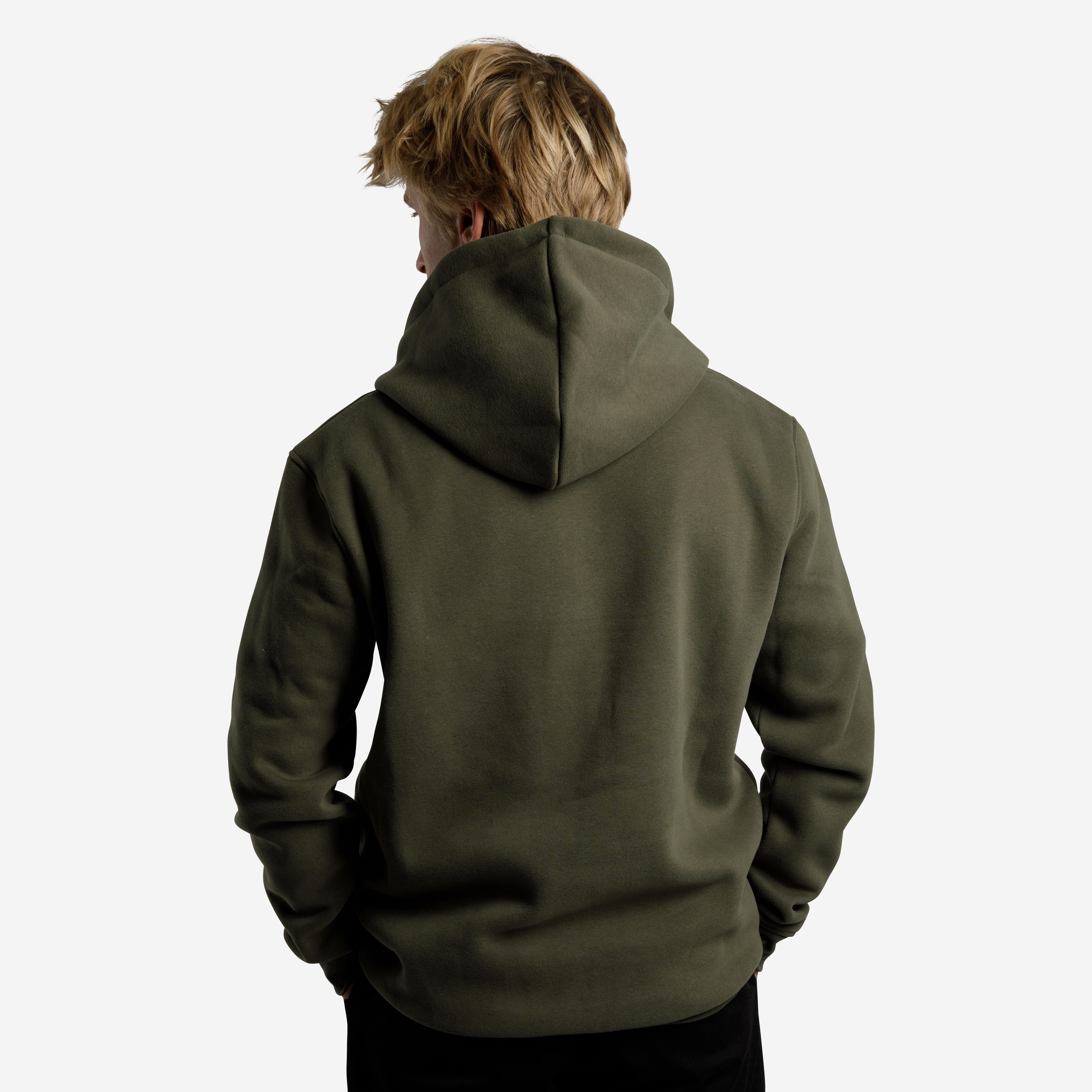 DECATHLON Skateboardová mikina HD500 odolná kaki S · záber 5