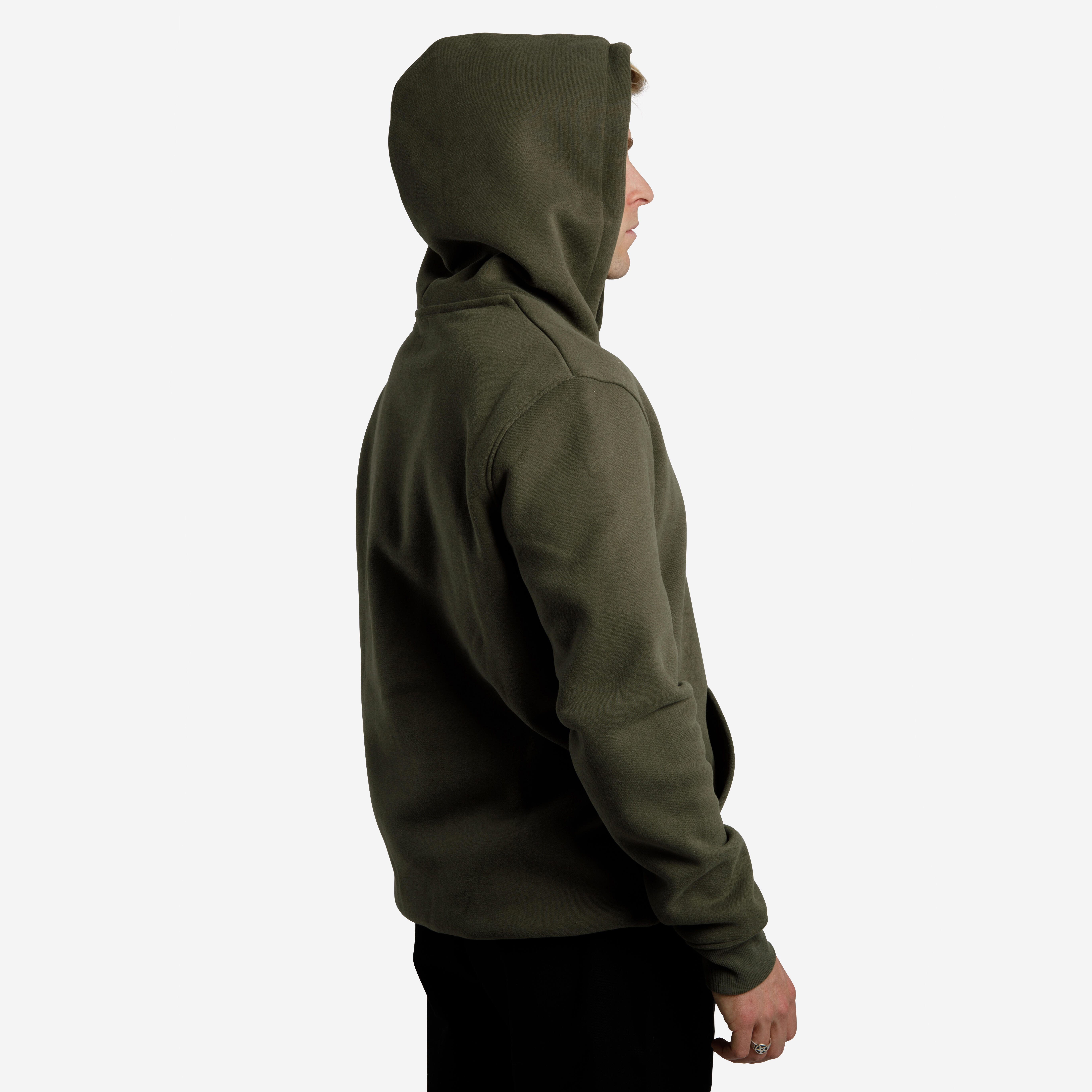 DECATHLON Skateboardová mikina HD500 odolná kaki S · záber 7
