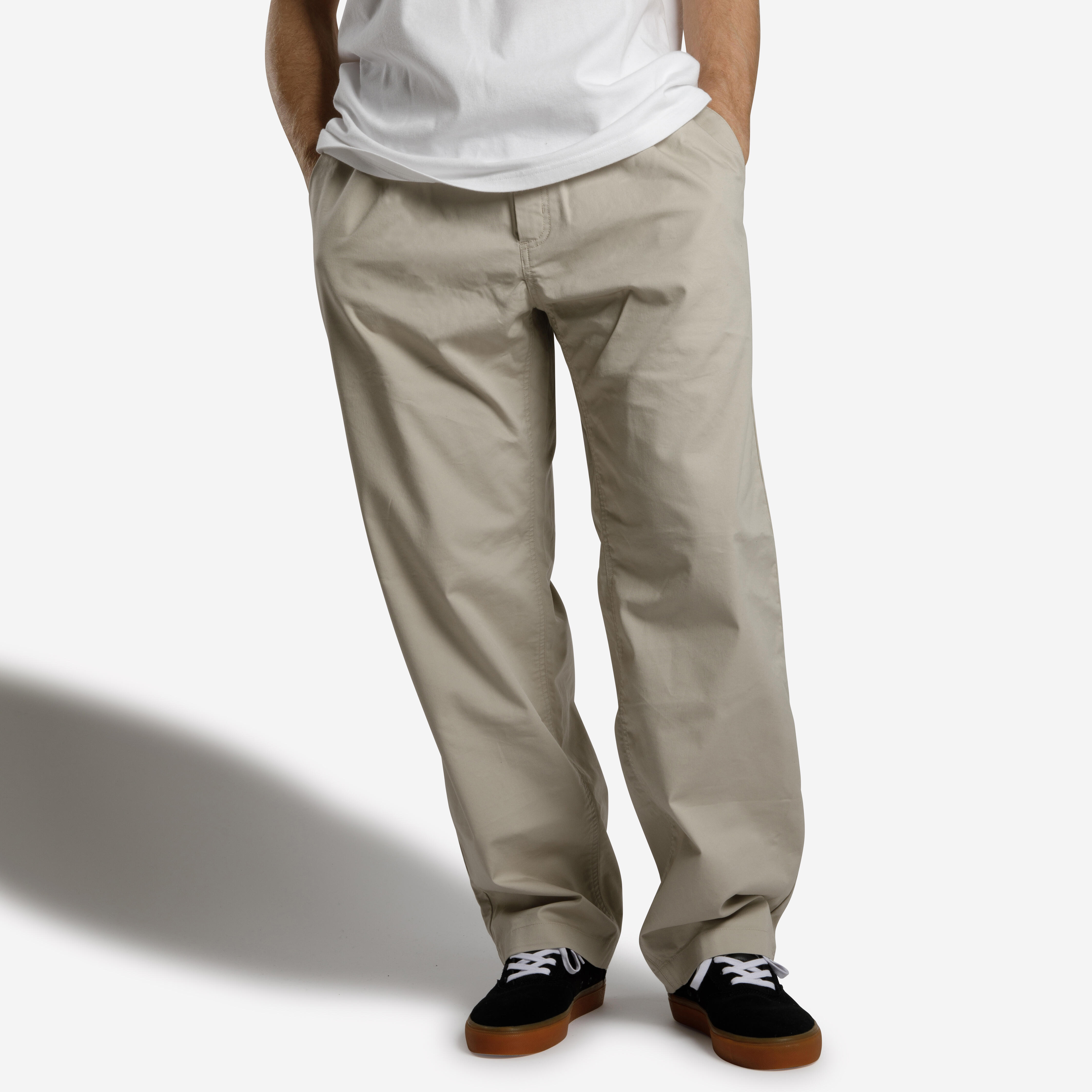 pantalon de skate chino cn500 light beige - oxelo