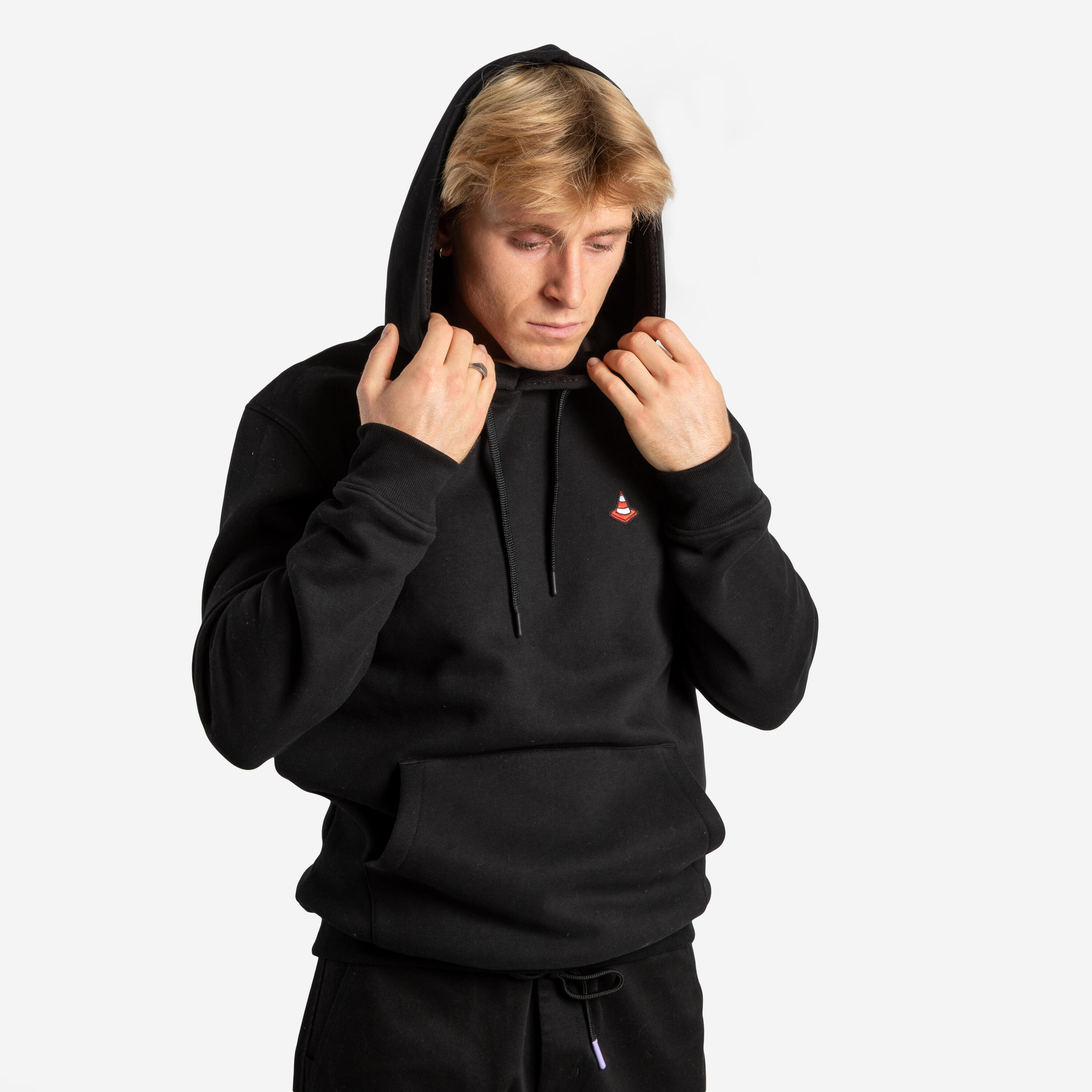 Gebraucht - Skateboard Hoodie strapazierfähig - HD500 schwarz 16/16