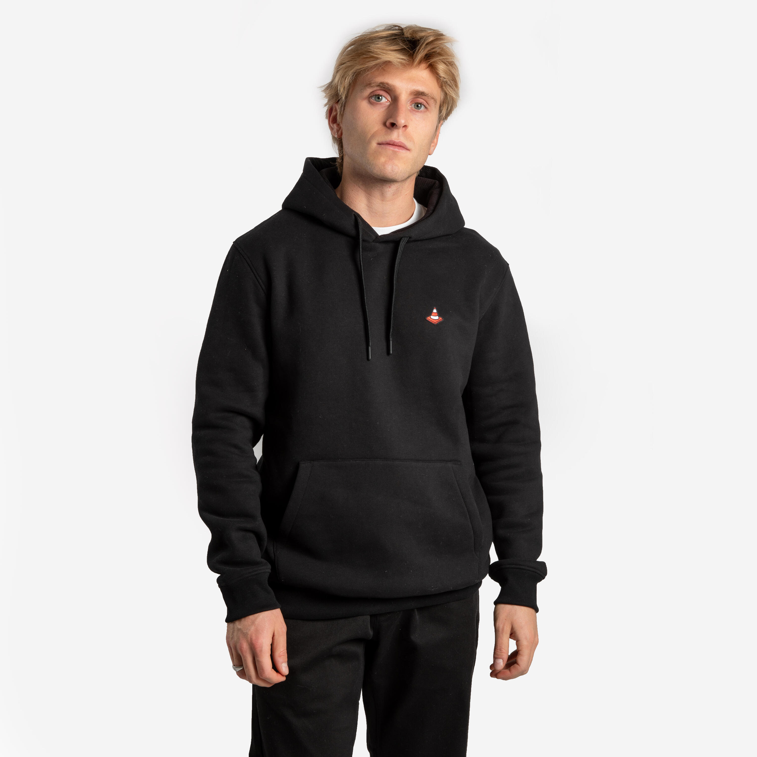 Gebraucht - Skateboard Hoodie strapazierfähig - HD500 schwarz 15/16
