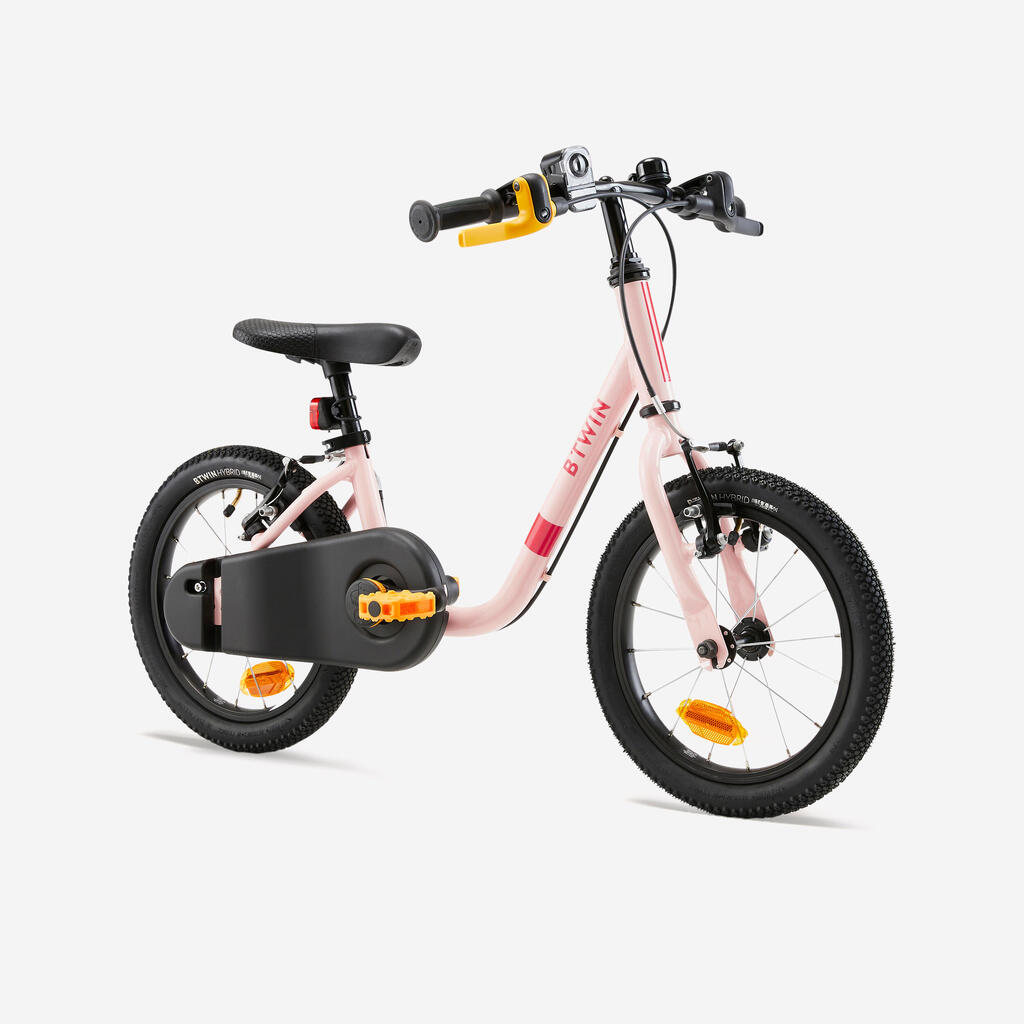 VELO ENFANT 2EN1 DRAISIENNE 3-5 ANS 14 pouces - DISCOVER 500  Rose