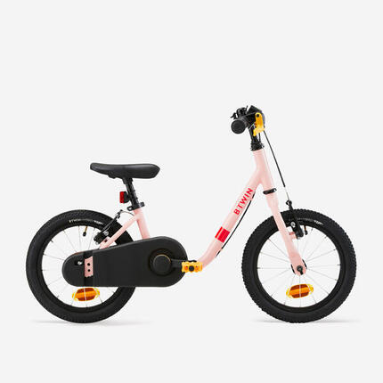 VELO ENFANT 2EN1 DRAISIENNE 3-5 ANS 14 pouces - DISCOVER 500 Jaune