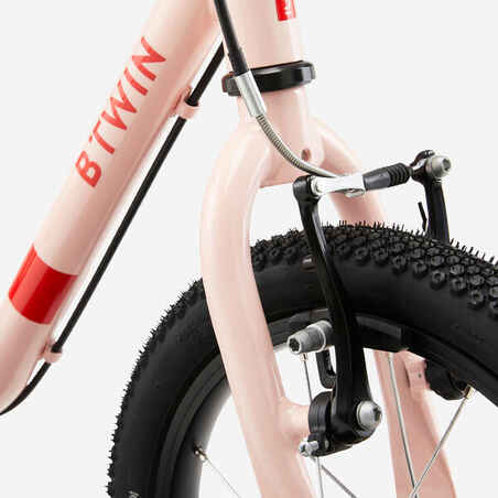Vaikiškas „du viename“ dviratis „Discover 500“, 14 col., 3–5 m., rožinis