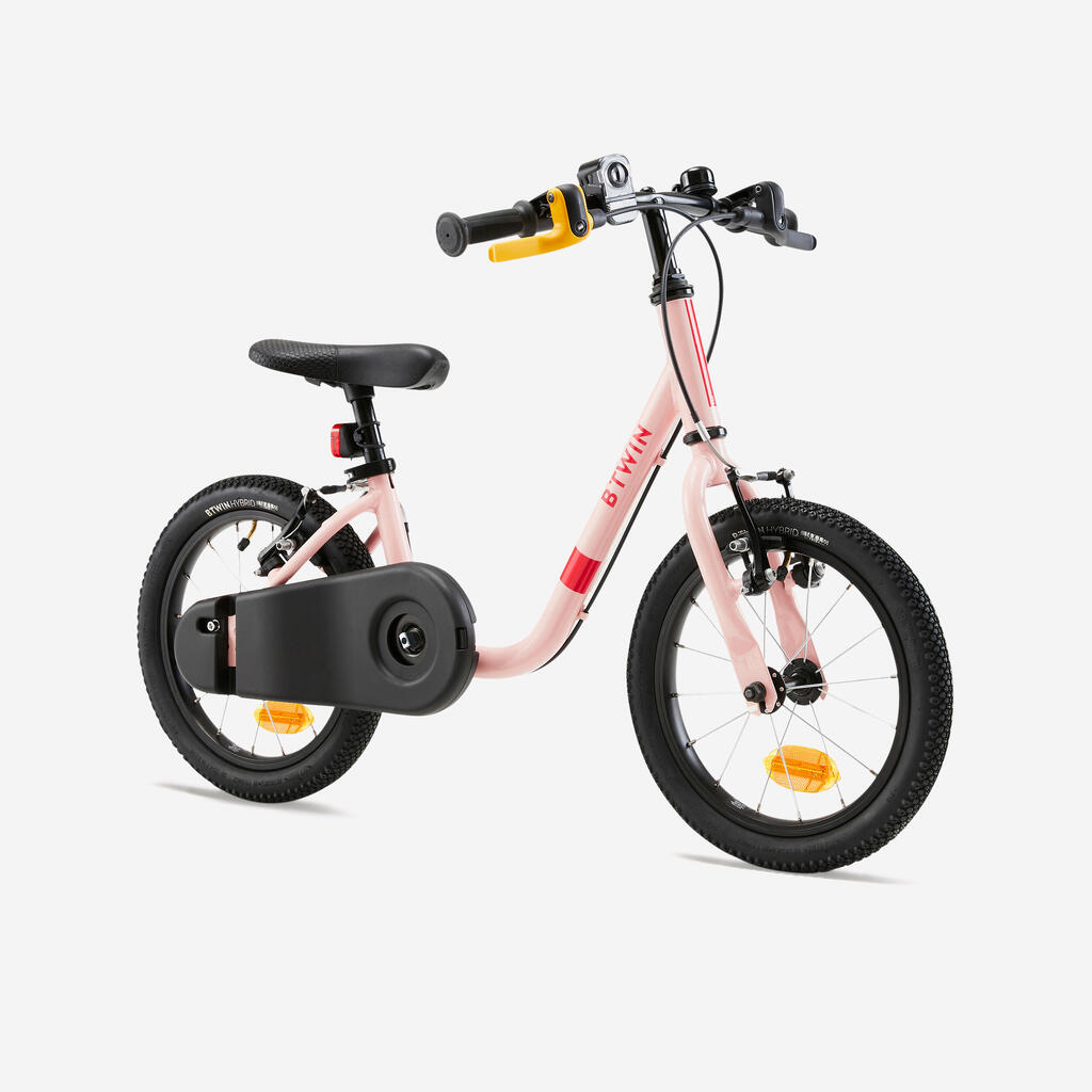 Kinderfahrrad 2-in-1 Laufrad 14 Zoll Discover 500 gelb