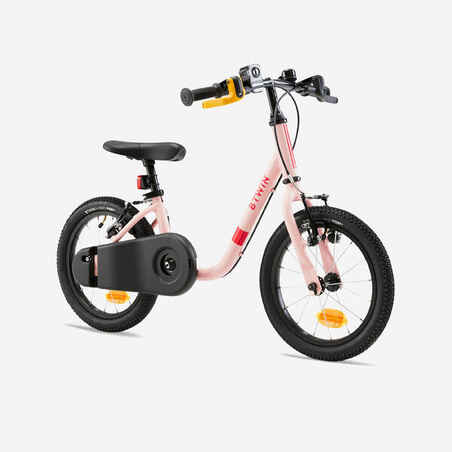 Kids' 3-5 Years 2-in-1 14-Inch Balance Bike Discover 500 - Pink