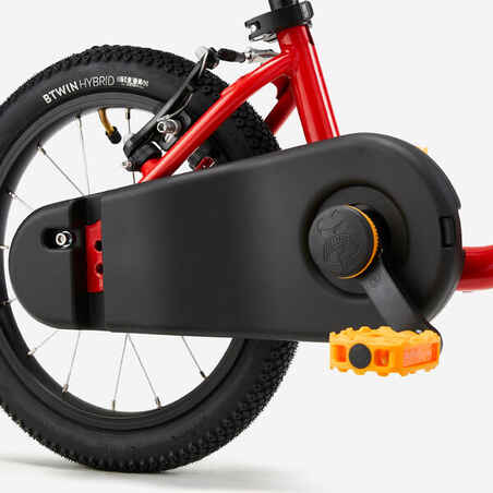 אופני איזון בגודל 14 אינץ' 2 ב-1 מדגם Discover 500 לילדים בגילאי 3-5 - אדום