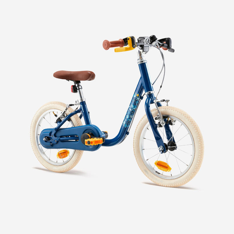 2-in-1 kinderfiets/loopfiets DISCOVER 900 3-5 jaar 14 inch blauw