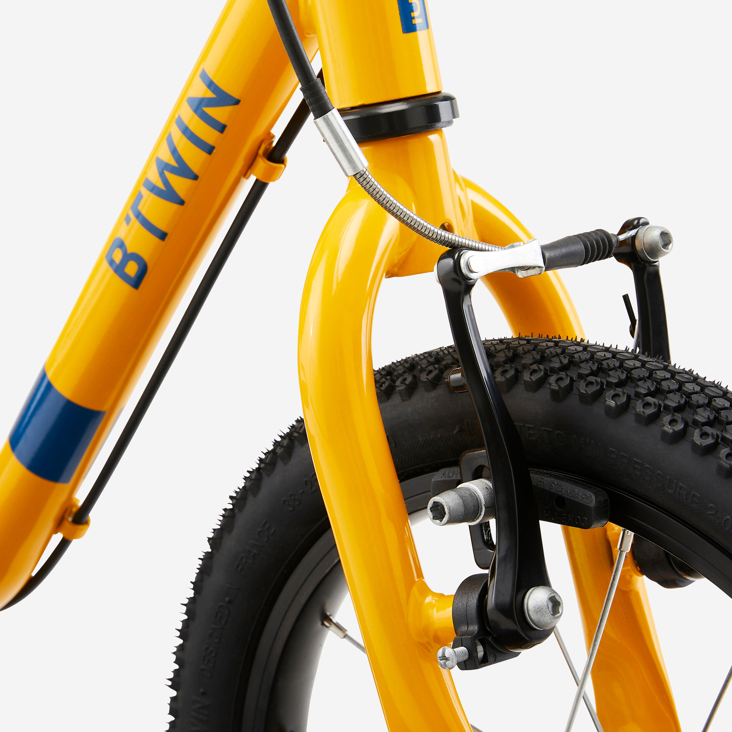 BICICLETA DE APRENDIZAGEM 2 EM 1 CRIANÇA 3-5 ANOS 14" DISCOVER 500 Amarelo 10/14