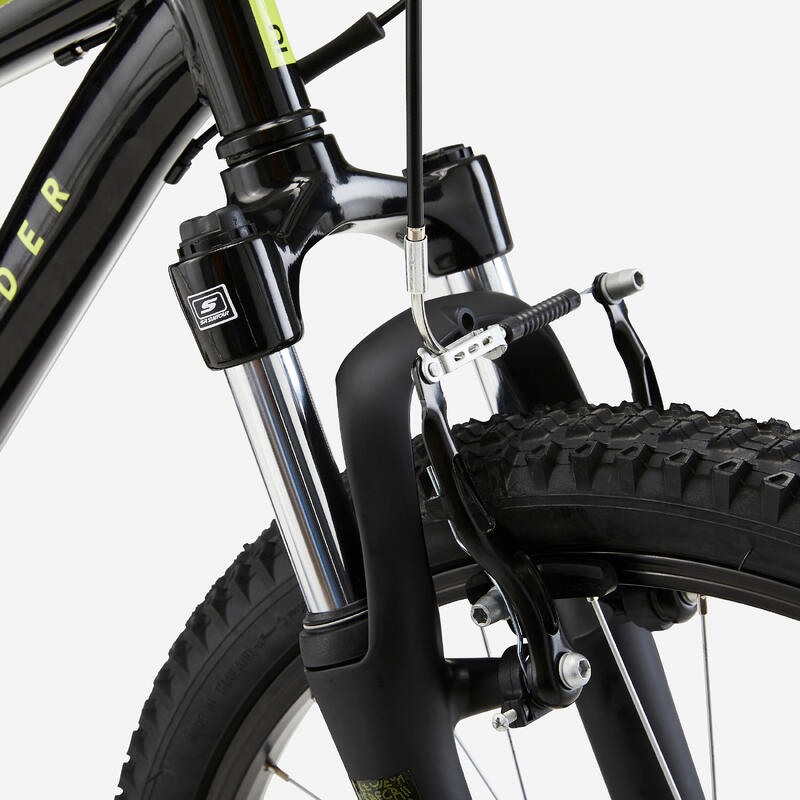 Bicicletă MTB EXPL 500 24" negru copii 135-150 cm
