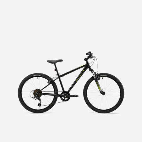 Kalnų dviratis „Expl 500“, 24 col. ratai, juodas