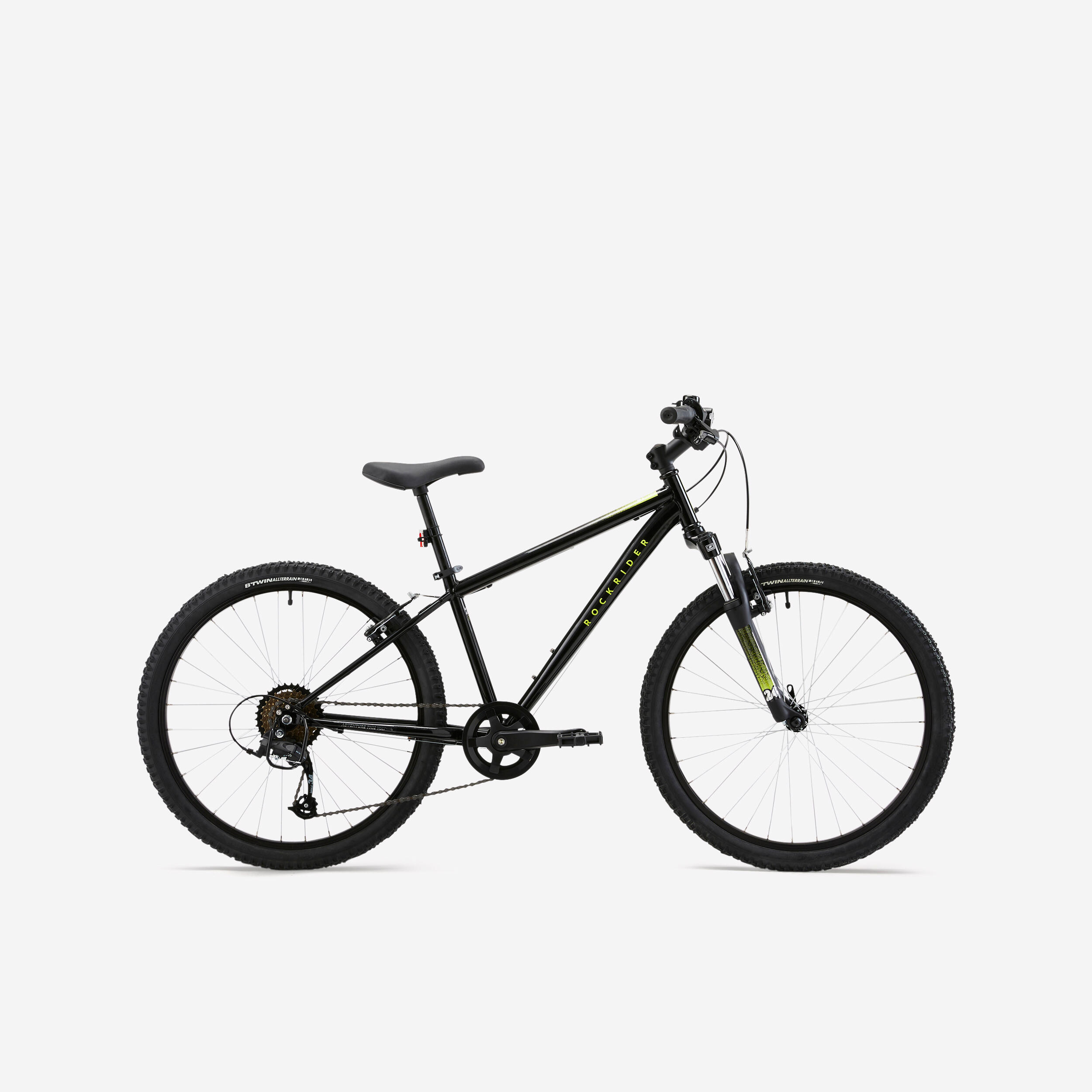 CHILDREN'S MOUNTAIN BIKE 24" EXPL 500 BLACK 9-12 YEARS