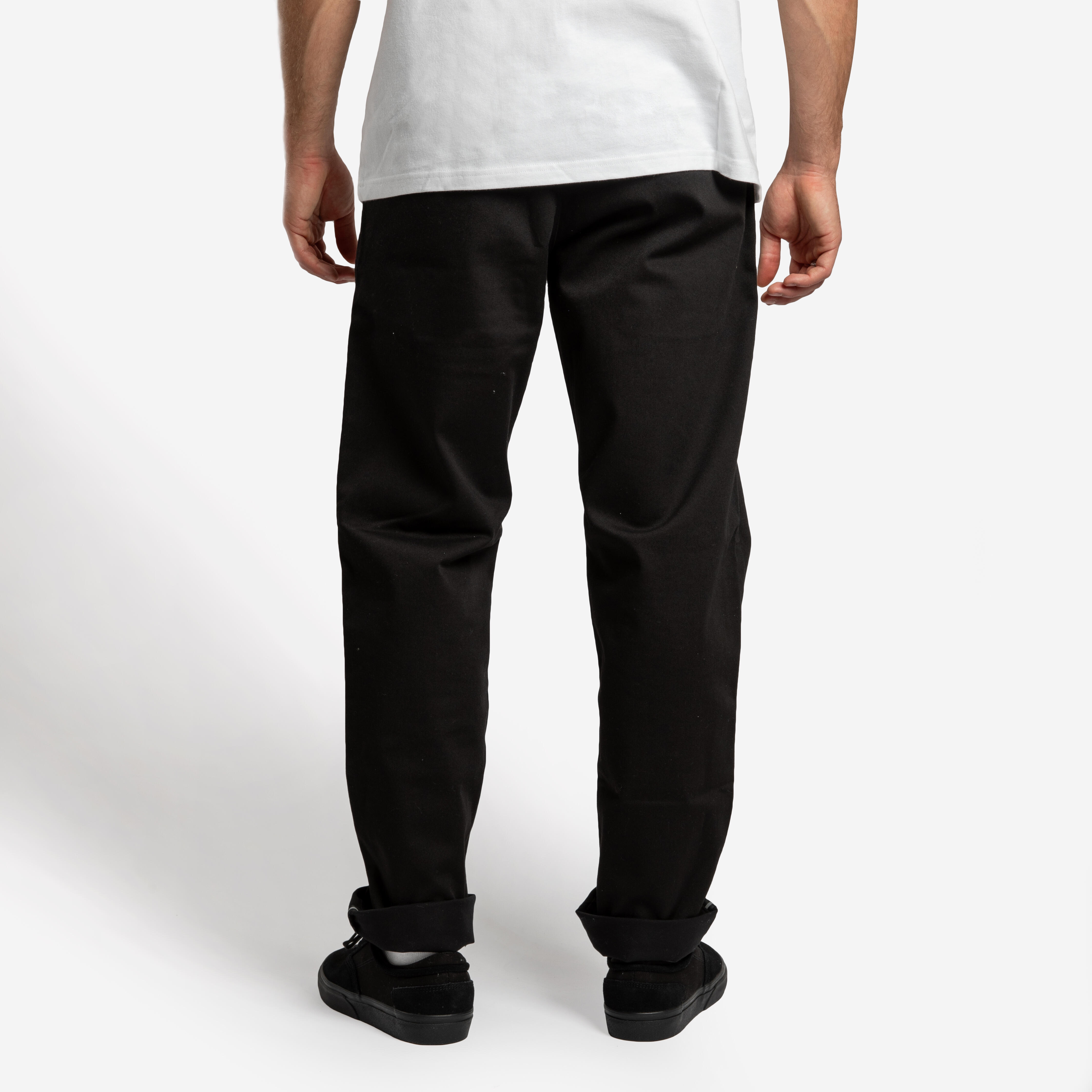 PANTALONI CHINO SKATE CN500 NERO PESANTE