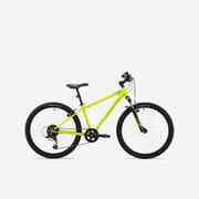 Bicicletă MTB ST 500 24" galben copii 135-150 cm