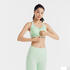 High Support Zip-Up Sports Bra with Cups, Adjustable Straps FBRA920 - Green