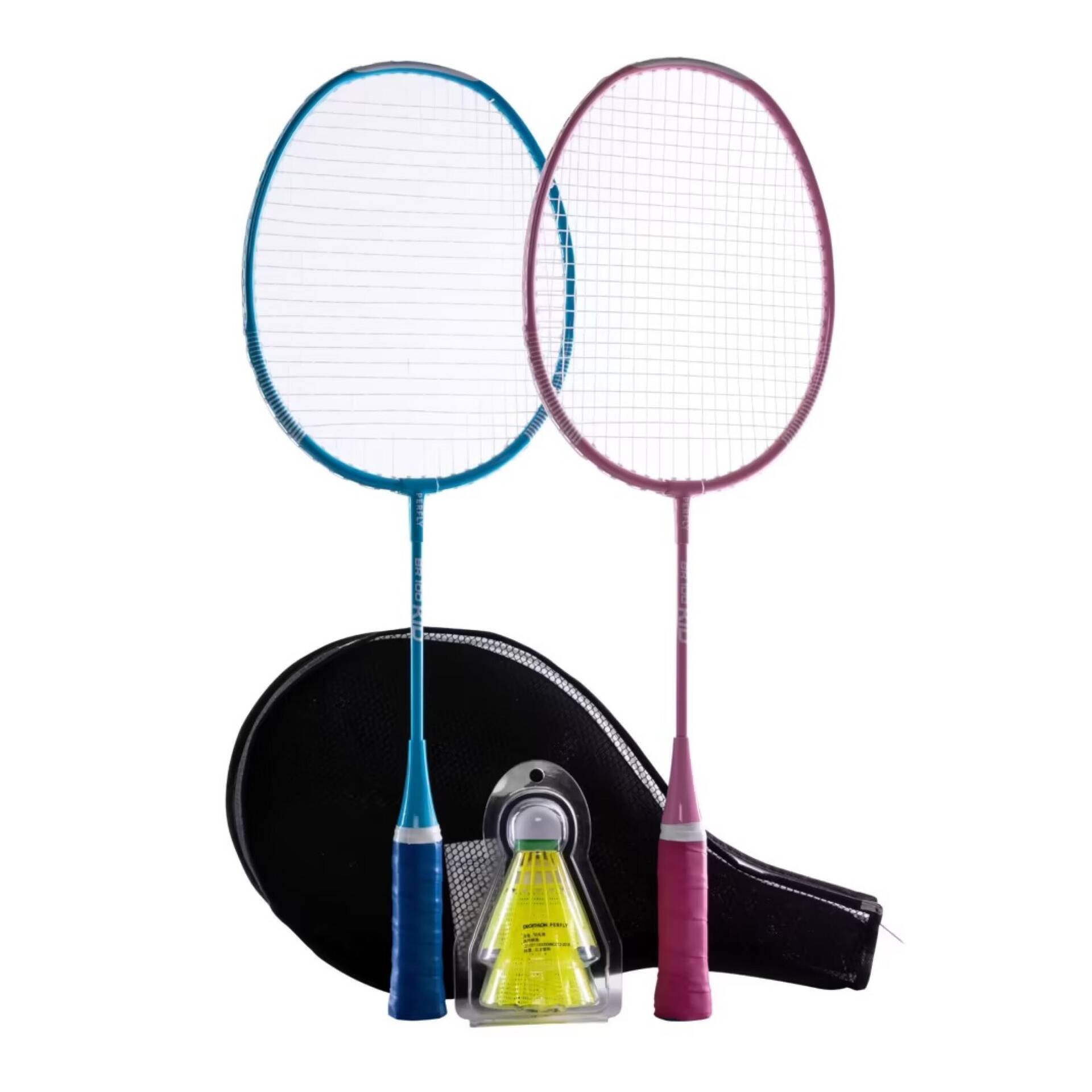 Kids School Racket Types Kids Badminton Racket BR 100 Set Starter Blue Pink