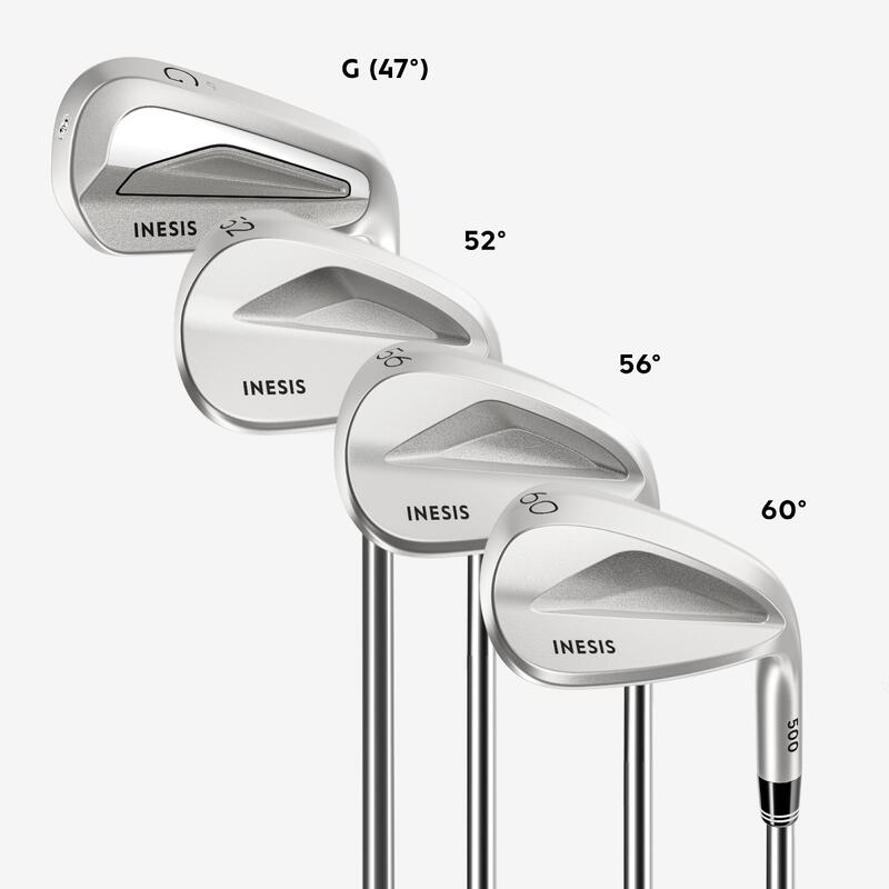 Wedge de golf diestro talla 2 acero - INESIS 500