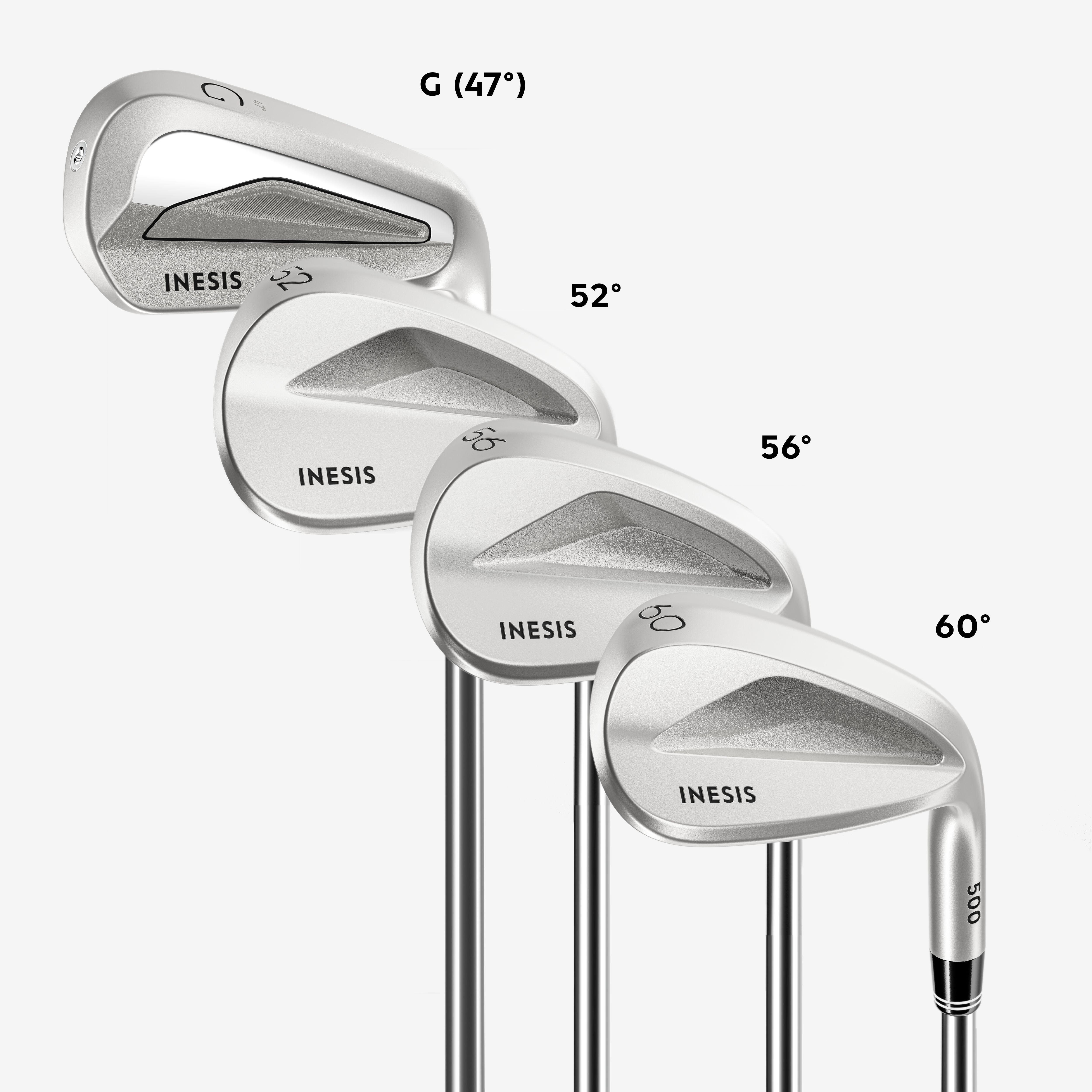 Right-handed golf wedge size 1 graphite - INESIS 500