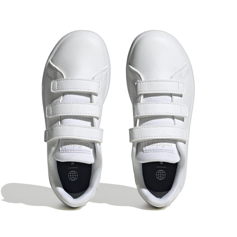 Sneakers ADIDAS bambino ADVANTAGE con strap bianche dal 28 al 34