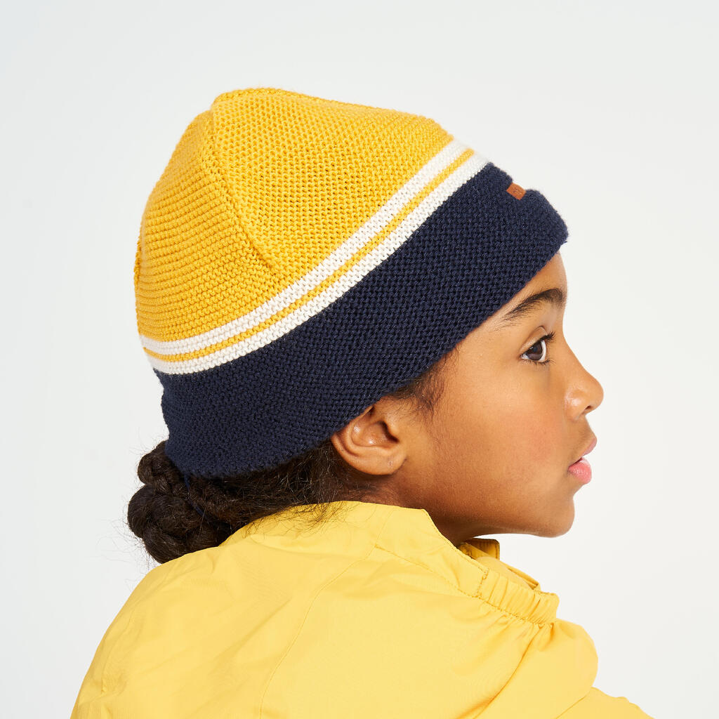 Kids sailing warm and wind-proof beanie, SAILING 100 blue