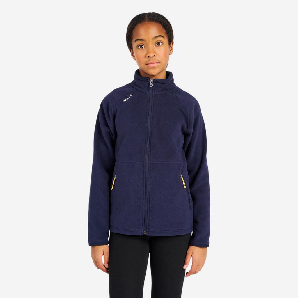 Veste polaire de voile chaude enfant 100 bleu noir
