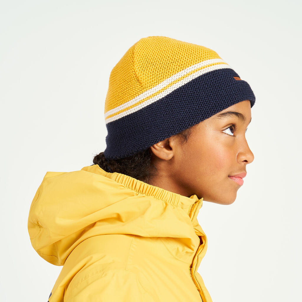 Kids sailing warm and wind-proof beanie, SAILING 100 blue