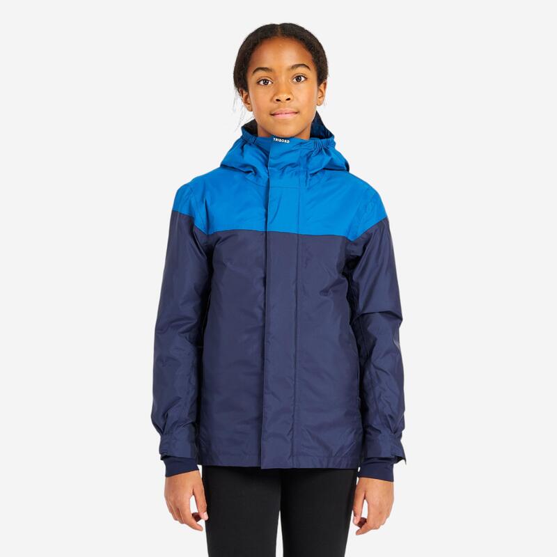 Veste de voile, chaude et imperméable, enfant,  sailing 100, bleu navy / bleu
