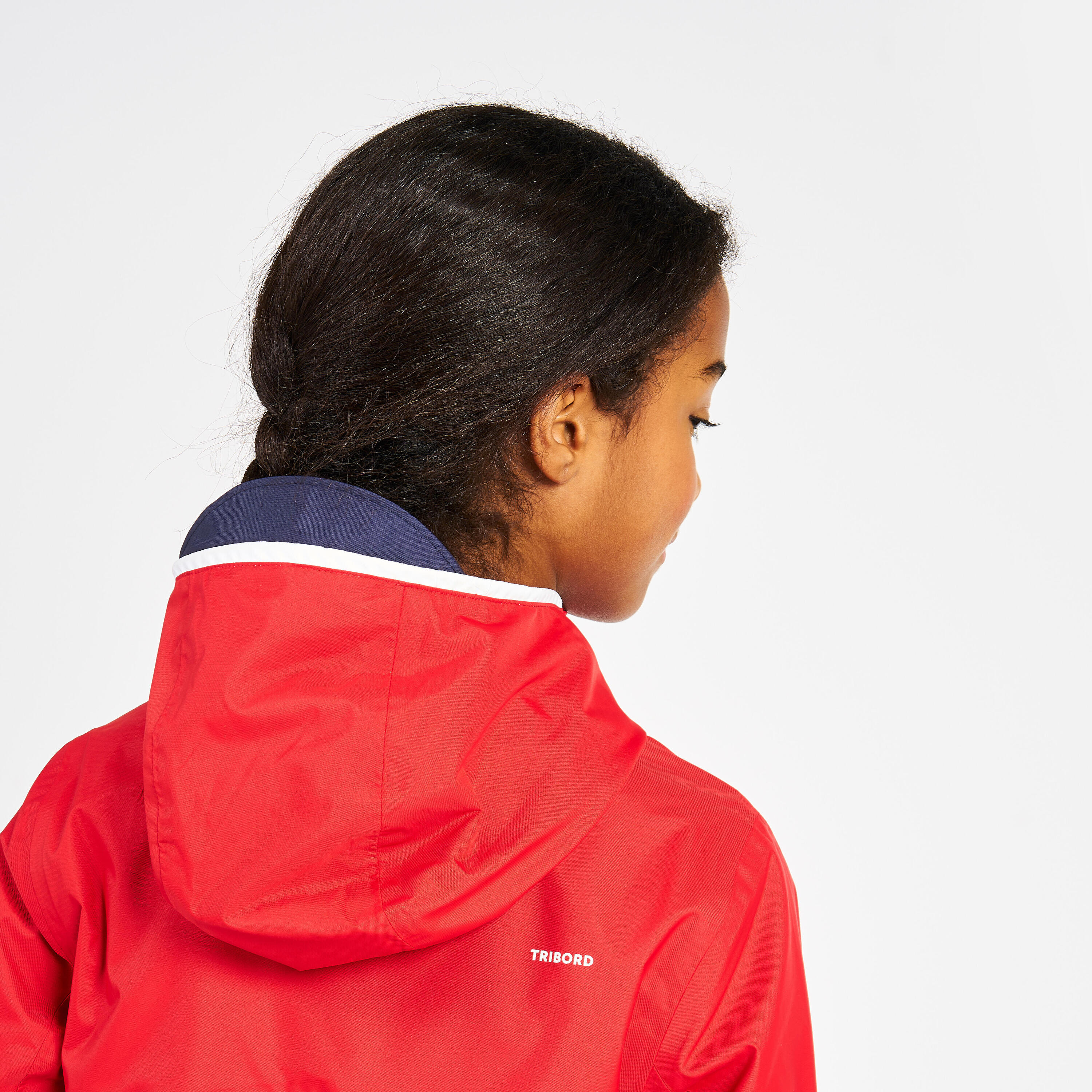 Zeiljas regenjas voor kinderen Sailing 100 blauw rood 8/11