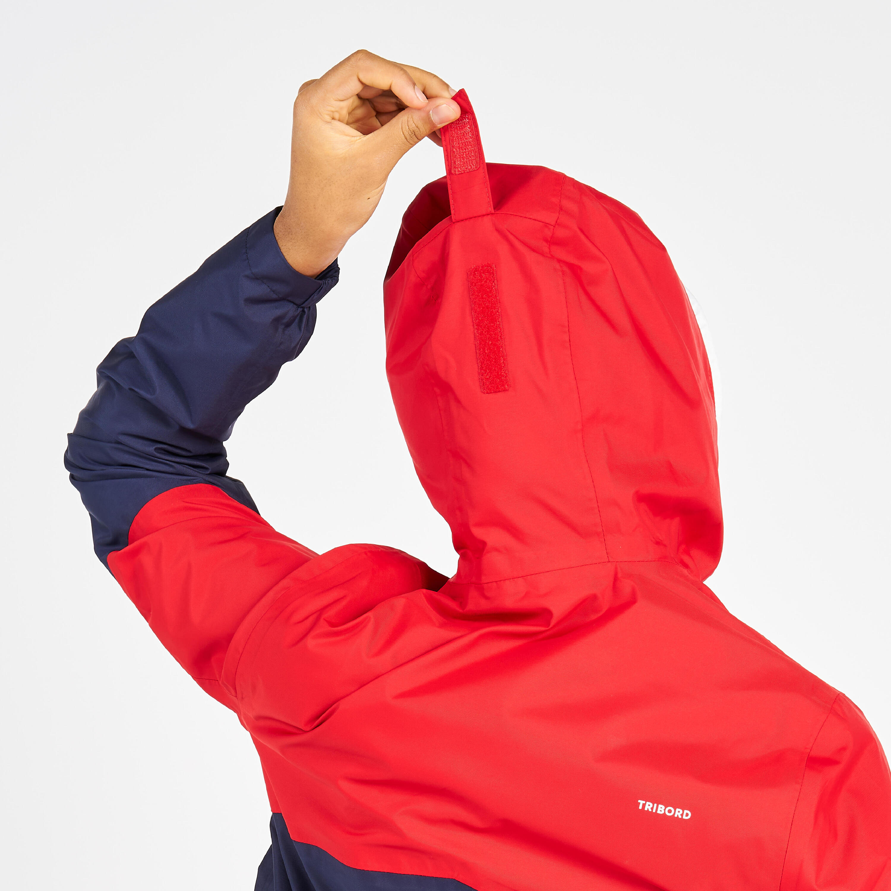 Zeiljas regenjas voor kinderen Sailing 100 blauw rood 7/11
