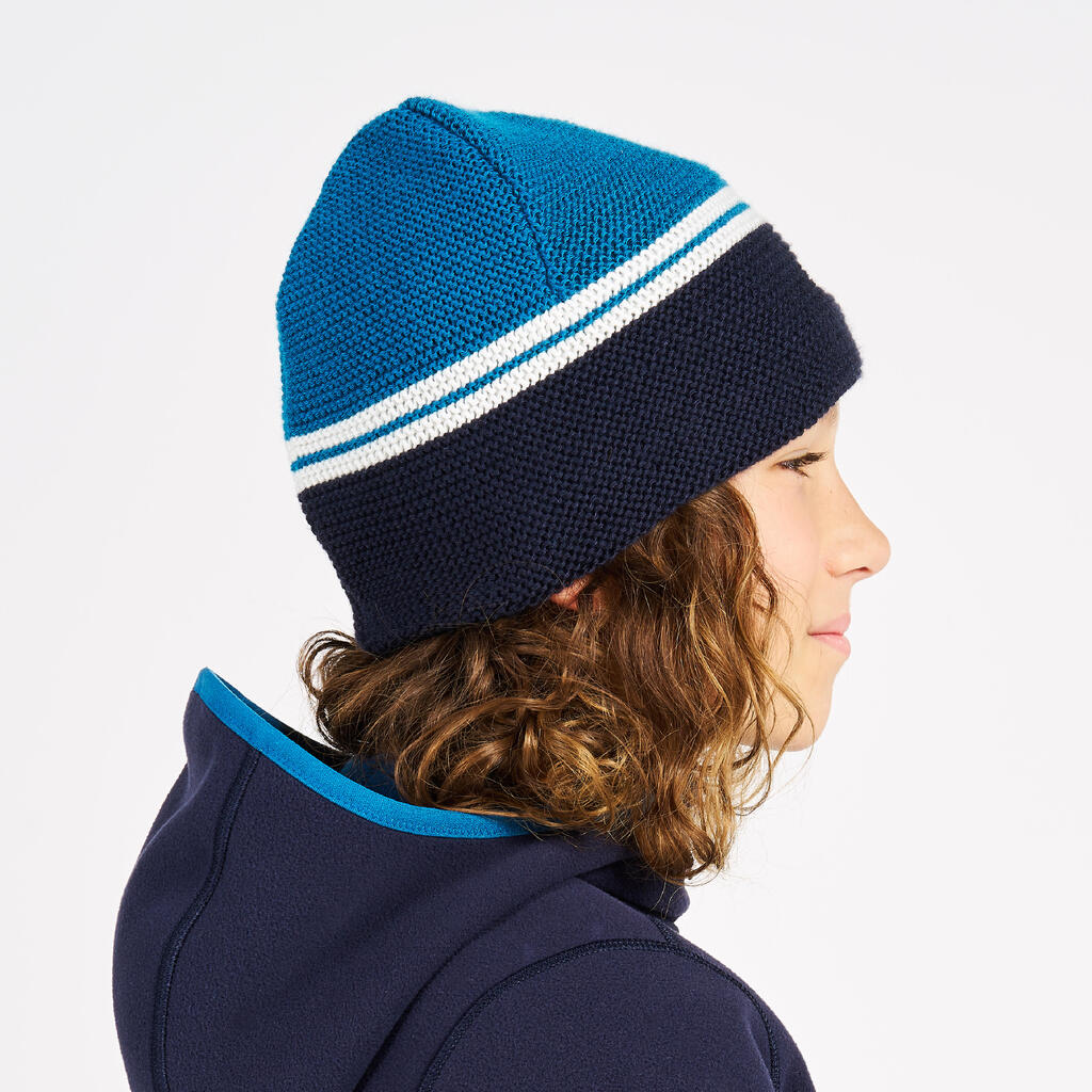 Kids sailing warm and wind-proof beanie, SAILING 100 blue