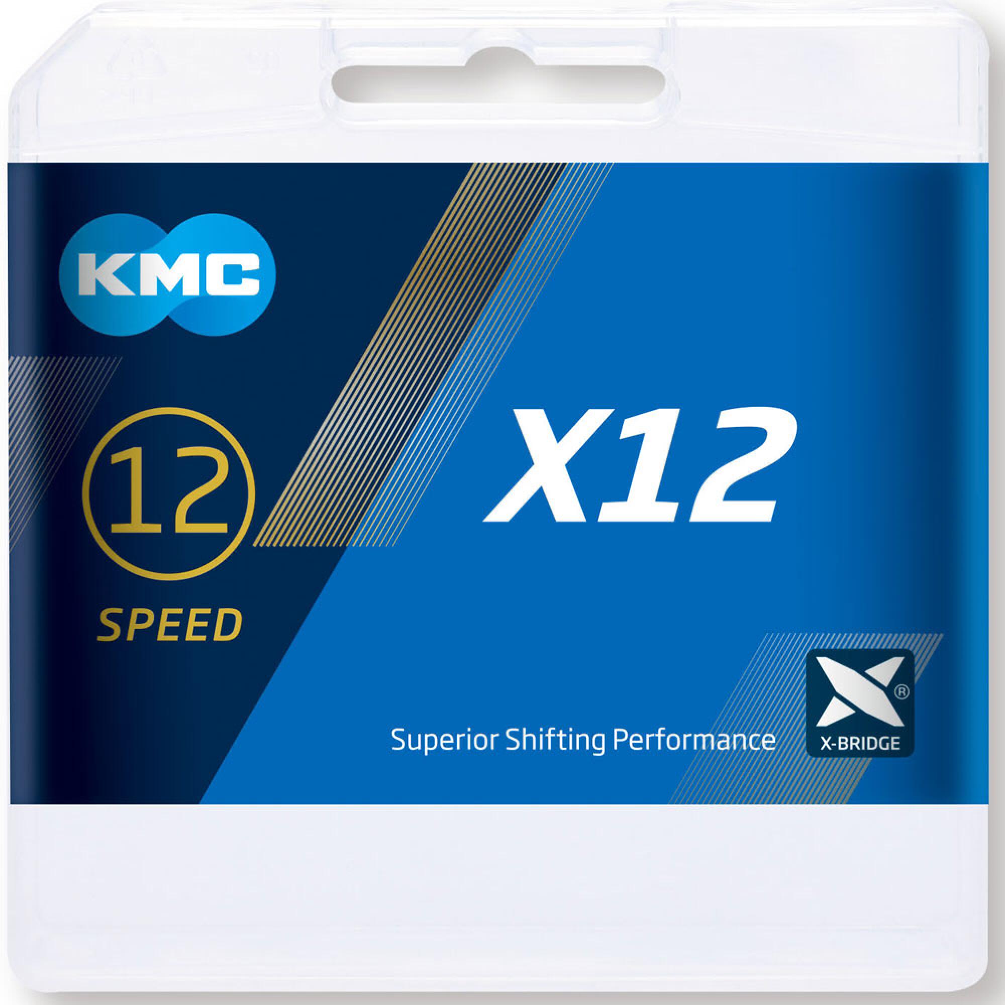 KMC 12 Speed Bike Chain X12 126 links 1/4