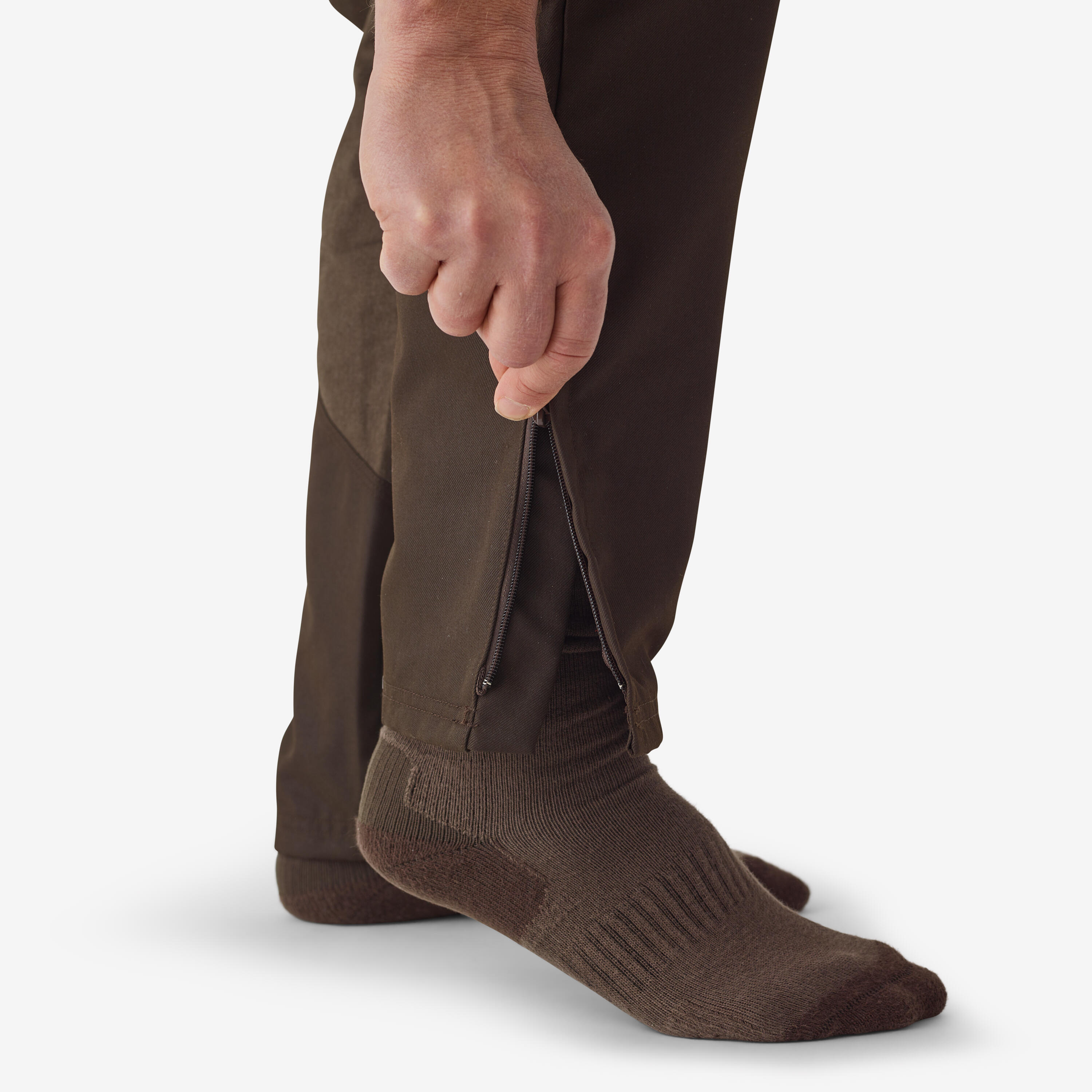 TAPERED HUNTING TROUSERS RENFORT 100 - BROWN 8/8