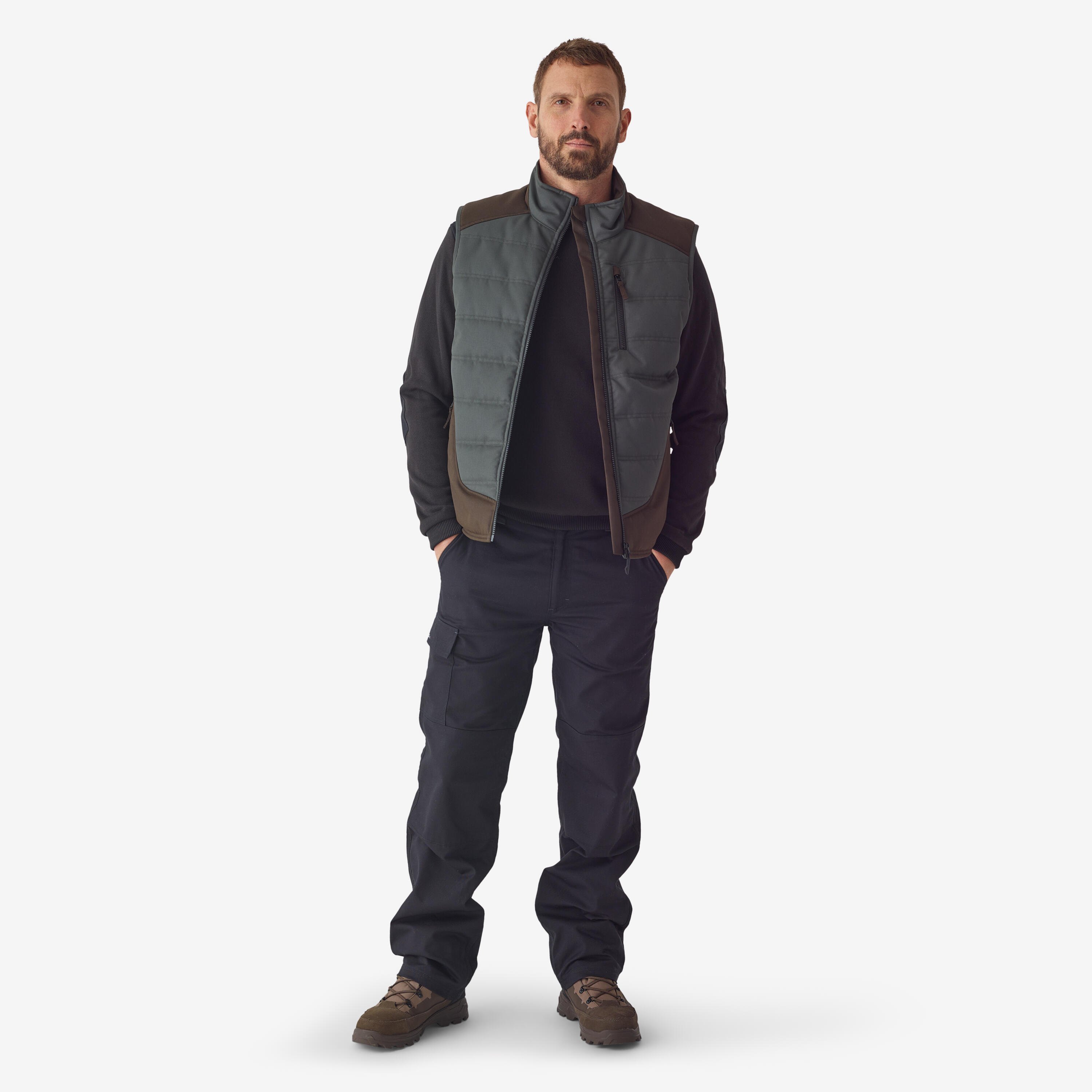 Warme bodywarmer outdoor 500 groen 2/6