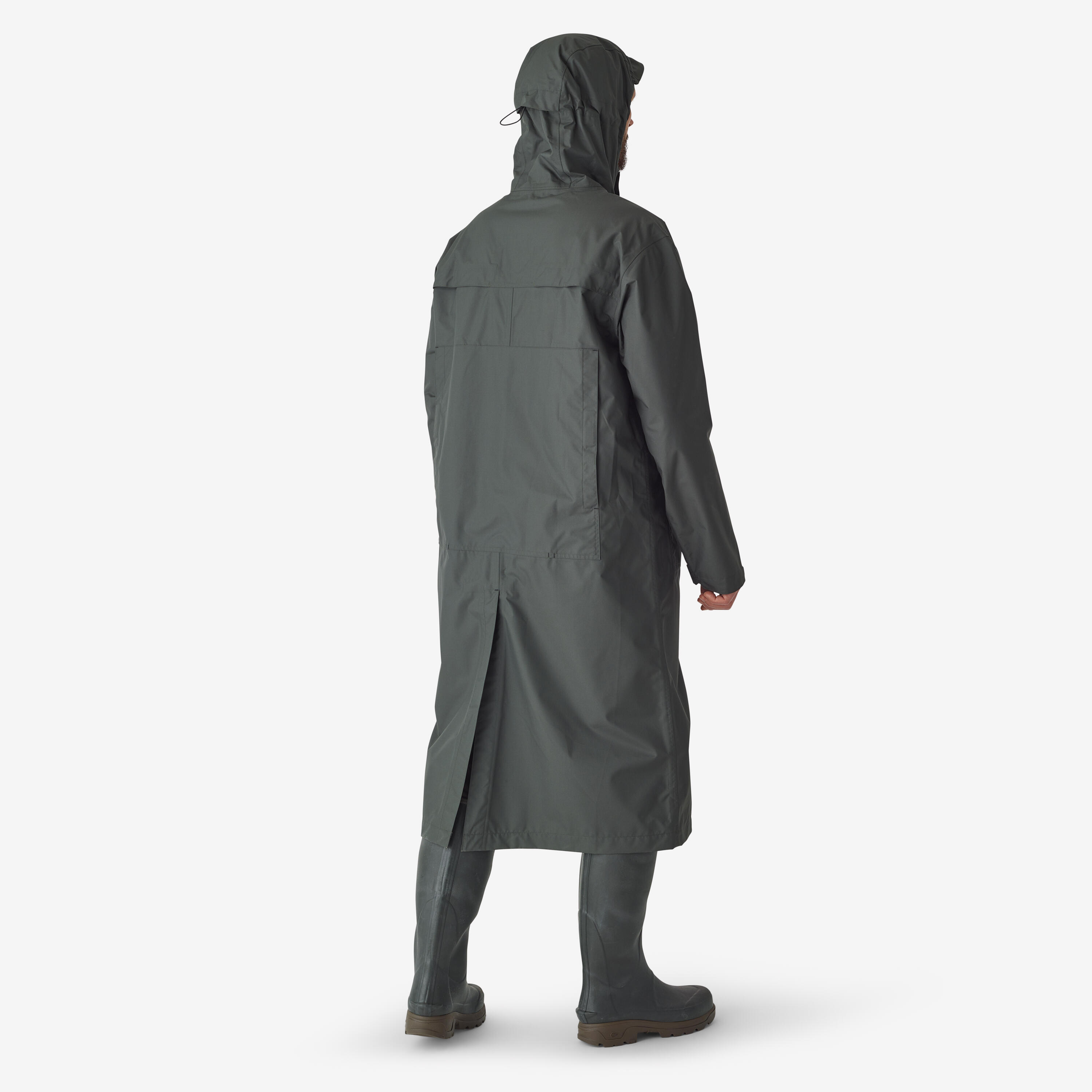 Lange jachtregenjas SG 500 groen