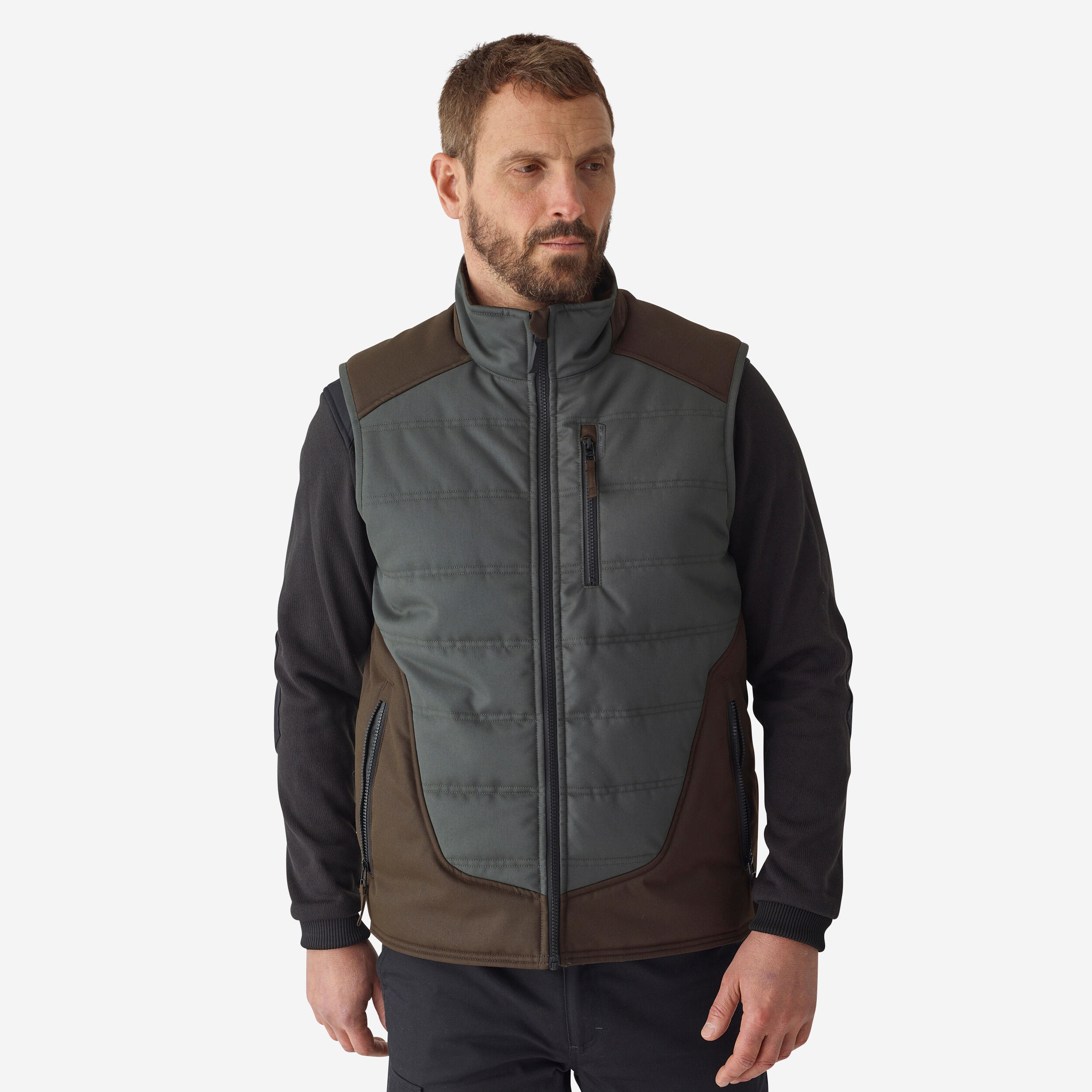 Warme bodywarmer outdoor 500 groen 1/6