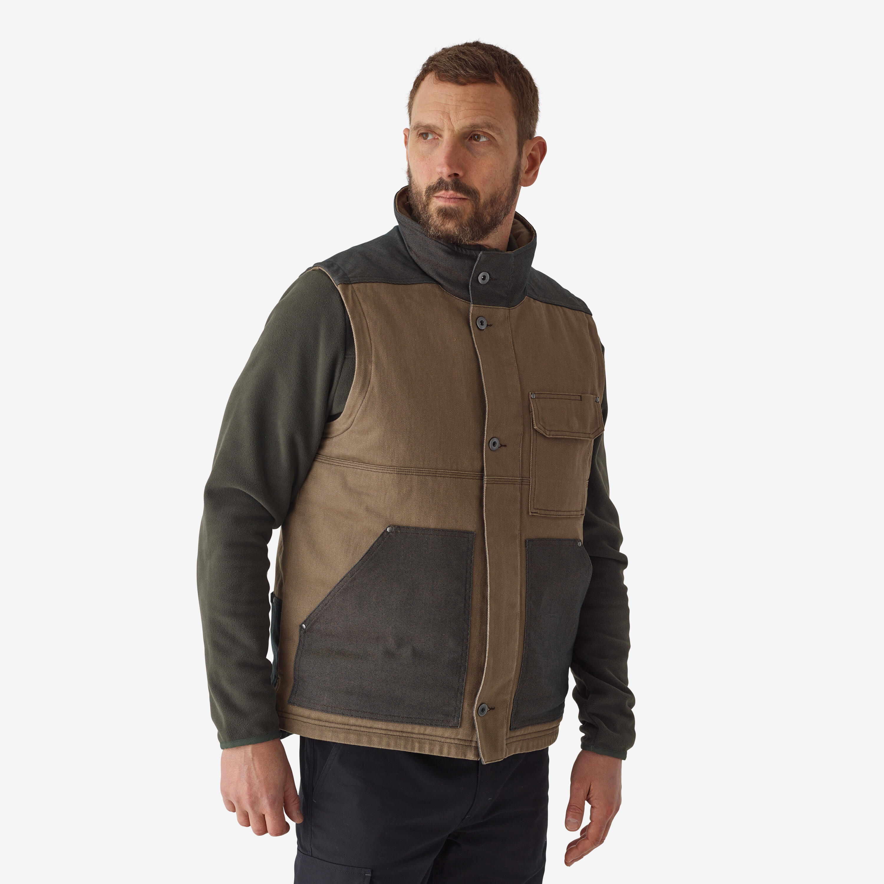 Gilet matelasse resistant 500 marron - SOLOGNAC Gilet matelasse resistant 500 marron - SOLOGNAC