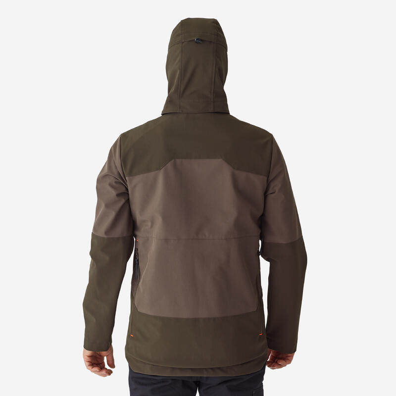 CASACO DE CAÇA SOFTSHELL 500 CASTANHO