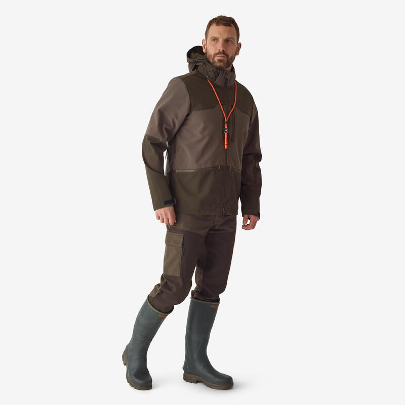 Giacca caccia SOFTSHELL 500 marrone